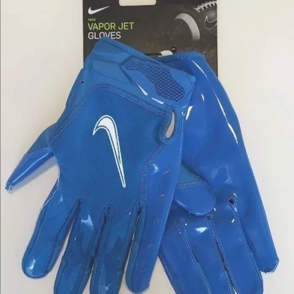 Nike Vapor Jet 6.0 Football Gloves Receiver NFL Issued Blue White XXL New - Picture 1 of 2